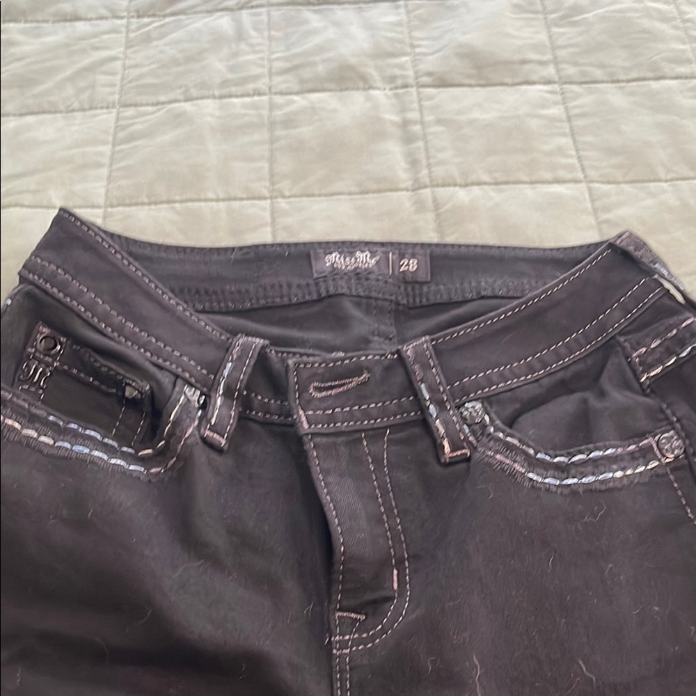 Miss Me Dark Jeans with Contrast Stitching